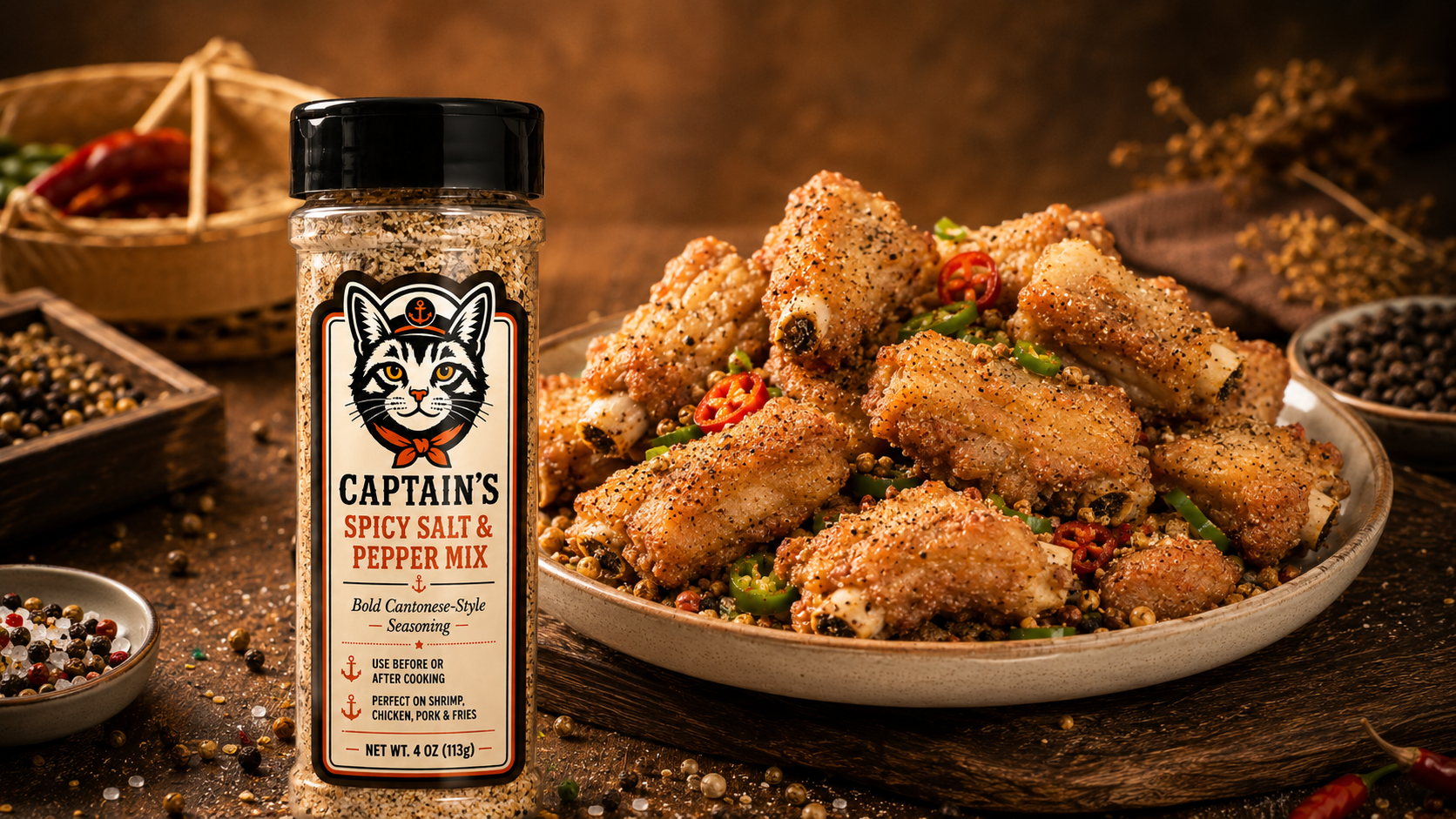 Fried Cantonese-style salt and pepper spare ribs